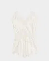 Christine Lingerie Lace-trim Silk Romper