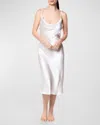 Christine Lingerie Sleeveless Cowl-neck Silk Nightgown In Pearl