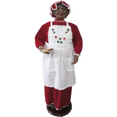 Christmas Time 58in Aa Mrs Claus Holding Plate Of Cookies, Dancing With Music