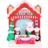 Christmas Time 6ft Inflatable Santa's Kitchen W/ Lights In Red