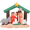 Christmas Time 7ft Inflatable Nativity Scene With Animals, With Lights