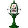Christmas Time Ct 23"h Tabletop Snowy Santa Globe In Green
