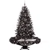 Christmas Time Ct 75"h Black And Silver Snowy Tree