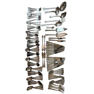 Pre-owned Christofle 122-piece  Capricorne Liane Silver-plated Flatware Set, France