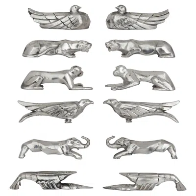 Pre-owned Christofle 12-piece Art Deco Silver-plated Knife Rests Set In The Manner Of