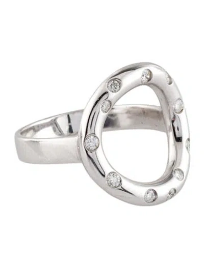 Pre-owned Christofle 18k Diamond Idole De Cocktail Ring In Multi