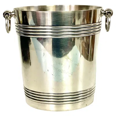 Pre-owned Christofle 1930s Silver Plated Champagne Bucket, "gallia" Collection By  In Sand