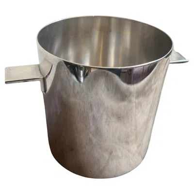Pre-owned Christofle 1970s Minimalist Silver Plated Ice Bucket By Lino Sabattini For