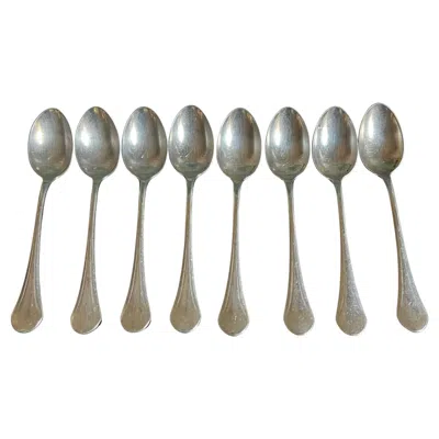 Pre-owned Christofle 19th Century  Coffee Spoons, Set Of 8 In Silver