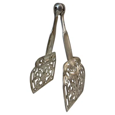 Pre-owned Christofle 20th Century French  Silver Plated Asparagus Clamp, 1950s