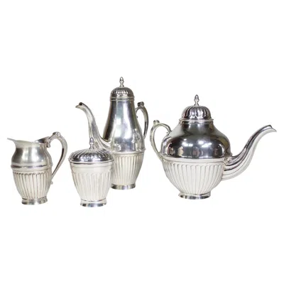 Pre-owned Christofle A Mid-century 5-piece  Electroplated Silver Tea And Coffee Service Set