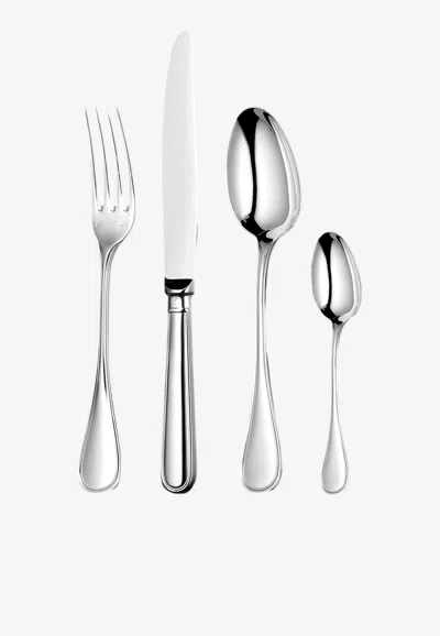 Christofle Albi 24 Piece Stainless Steel Flatware Set In Silver