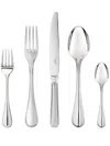 Christofle Albi Acier Five-piece Silver-plated Flatware Set In Silver