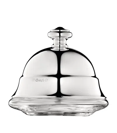 Christofle Albi Butter Dish In Silver