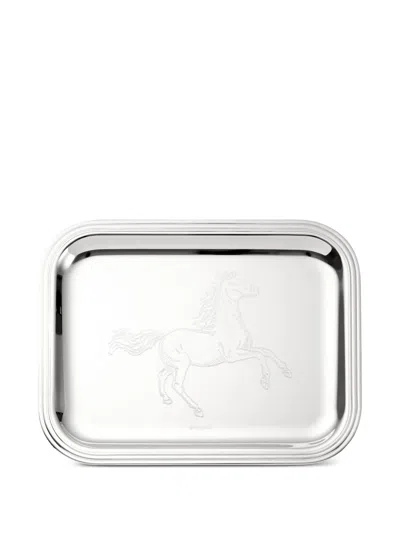Christofle Albi Horse 图案托盘 In Silver