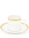 Christofle Albi Platine Cup & Saucer In White