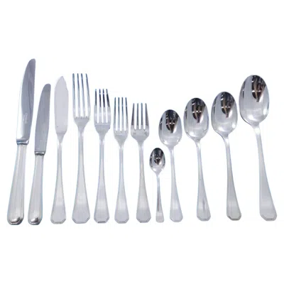 Pre-owned Christofle America By  Silverplate Flatware Service For 8 Dinner Set 102 Pieces