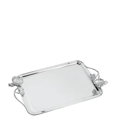 Christofle Anemone Tray In Silver