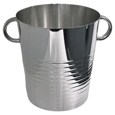Pre-owned Christofle Art Deco Luc Lanel Design Champagne Wine Bucket Cooler In Silver
