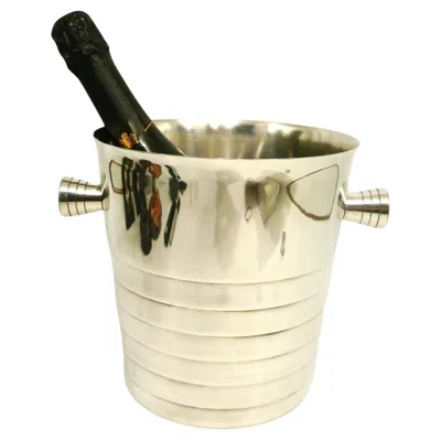 Pre-owned Christofle Art Deco / Modern Design Champagne, Wine Cooler, France, 1970s In Brown