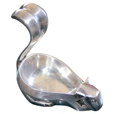 Pre-owned Christofle Art Deco Style Squirrel Drageoir By Gallia,  In Silver