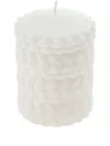 Christofle Babylone Braid-motif Candle In 白色