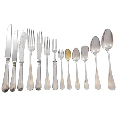 Pre-owned Christofle Baguette By  Silverplate Flatware Service Dinner Set Estate 199 Pcs