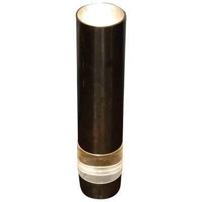 Pre-owned Christofle Beautiful Silvered Metal  Lamp In Black