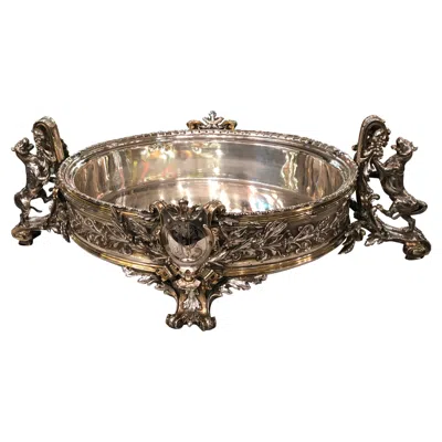 Pre-owned Christofle Centerpiece, Jugendstil, Art Nouveau, France, 1900, Sign:  In Brown