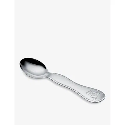 Christofle Charlie Bear Silver-plated Spoon 13cm In Gray