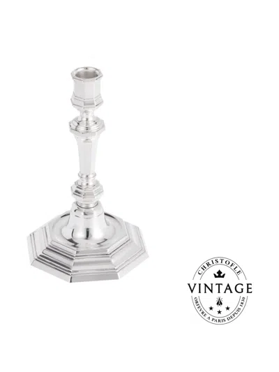 Christofle Cluny Candle Holder In Silver