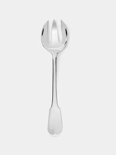 Christofle Cluny Silver-plated Salad Serving Fork  Abask Luxury Gift In Metallic