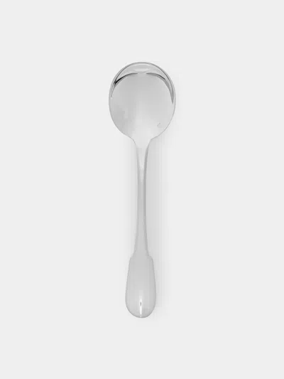 Christofle Cluny Silver-plated Soup Spoon  Abask Luxury Gift In Metallic