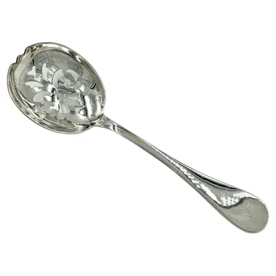Pre-owned Christofle Estate  Paris Ice Serving Spoon, Large, Berry Collection In Silver
