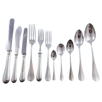 Pre-owned Christofle Fidelio By  France Silverplate Flatware Service 12 Set 136 Pcs Dinner