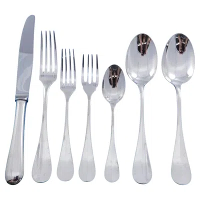 Pre-owned Christofle Fidelio By  France Silverplate Flatware Service 8 Set 56 Pcs Dinner