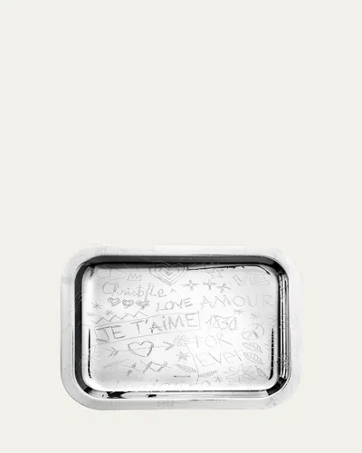 Christofle Graffiti Large Silver-plated Tray