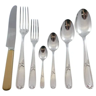 Pre-owned Christofle Grandbourg  Argentina Silverplate Flatware Service 12 Set 89 Pieces