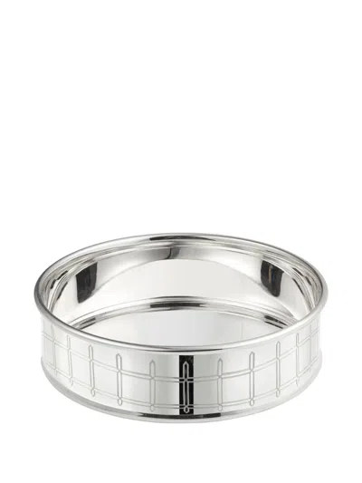 Christofle Graphik Wine Bottle Coaster In Silver