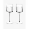 Christofle Graphik Crystal-glass Red Wine Glasses Set Of Two