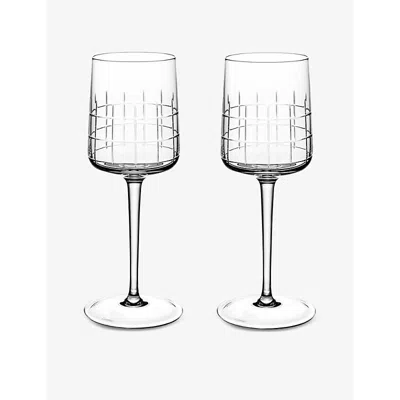 CHRISTOFLE GRAPHIK CRYSTAL-GLASS WATER GLASSES SET OF TWO