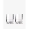 Christofle Graphik Crystal-glass Water Goblets Set Of Two