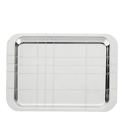 CHRISTOFLE GRAPHIK SILVERPLATED SMALL TRAY, 8 X 6