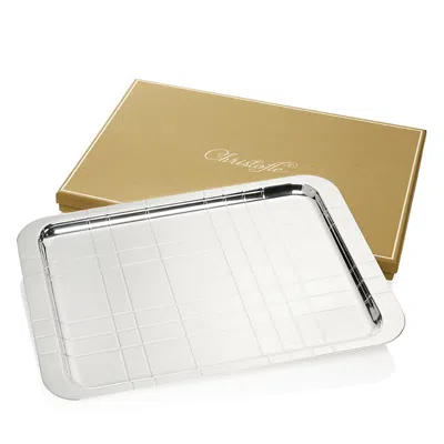Christofle Graphik Silverplated Tray Medium, 8 X 12