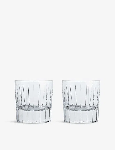 Christofle Iriana Crystal Lowball Tumblers Set Of Two In Silver