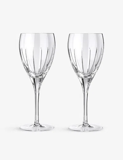 Christofle Iriana Crystal Red Wine Glasses Set Of Two In Silver