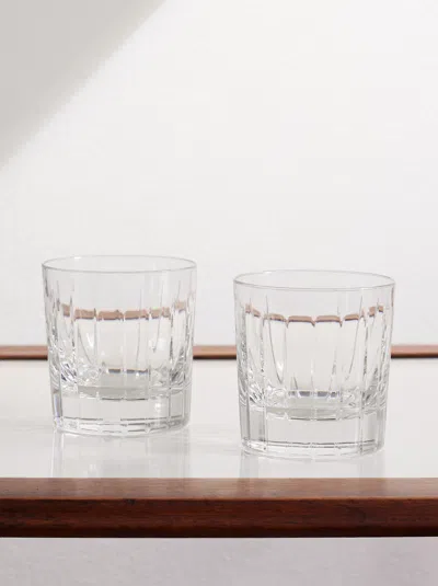 Christofle Iriana Set Of Two Crystal Old Fashioned Glasses In Transparent