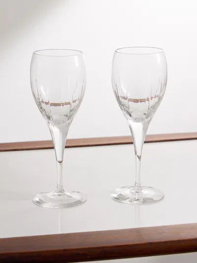 Christofle Iriana Set Of Two Crystal Red Wine Glasses In Transparent