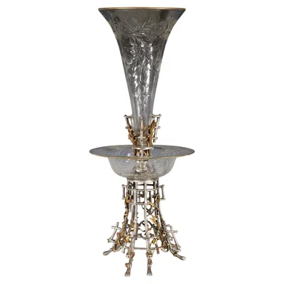 Pre-owned Christofle , “japonisme” Soliflore Vase, France, Circa 1880 In Gold