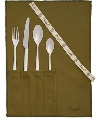 Christofle Medium La Trousse Mood Individual Cutlery Set In Silver